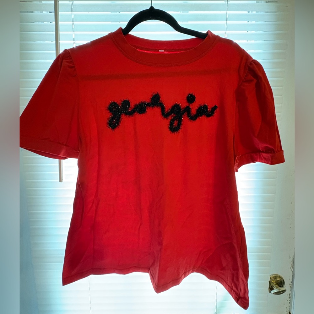 Georgia Red Women's Short Sleeve Top